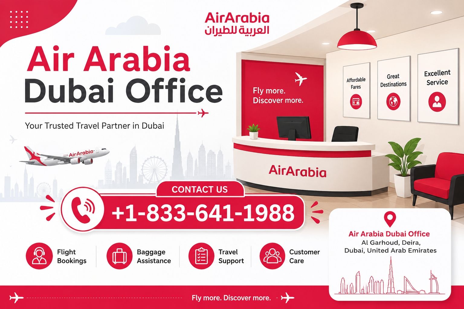 Air Arabia Dubai Office +1-833-641-1988
